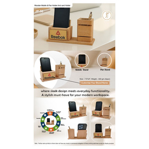 Portalápices Personalizado PureWood con Impresión para el Día de San Valentín y el Día de la Madre - Product Image 1