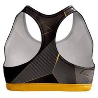 Sujetador Deportivo para Mujer, Diseño Simple con Cuello en U, Alta Sujeción, Transpirable, Antibacterial, Spandex/Poliéster, Logotipo Frontal, para Yoga, Ejercicio y Running