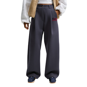 Pantalon de jogging ample pour femme, coupe décontractée, longueur intégrale, respirant, durable, polyester/coton, fermeture éclair, hiver - Product Image 2