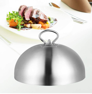 Fournisseur en gros de dômes de table en acier inoxydable, brillants et polis, de qualité professionnelle pour cuisine, en forme de plaque ronde - Product Image 4