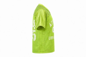 Camiseta de Fútbol Personalizada de Alta Calidad en Verde Lima, Transpirable, de Malla, Estilo Vintage, Talla XXIII, para Entrenamiento, Venta al Por Mayor - Product Image 3