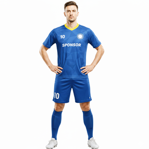 Camiseta de Fútbol Deportiva Formal, Uniforme de Fútbol sin Costuras, Sublimación por Transferencia, Transpirable, de Secado Rápido, Unisex, de Manga Corta - Product Image 2