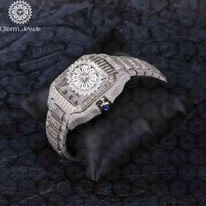 Montre de luxe Charm Jewels en acier inoxydable, mouvement mécanique, cadran 40 mm, bracelet 20 mm, fermoir caché à bouton-poussoir, design tendance pour homme - Product Image 3