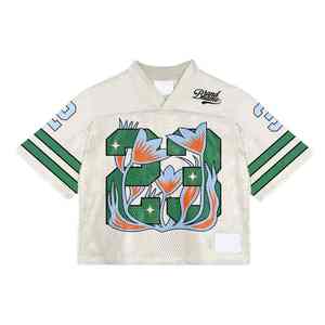 Ropa Deportiva Personalizada con Nombre de Equipo, Jersey Holgado con Serigrafía para Adultos, Jersey de Fútbol Americano de Malla para Hombre - Product Image 1