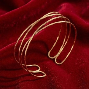 Minimalist Brass Gold Plated Arm Cuff Multi Strand Upper Arm Band Grecian Armlet Adjustable <b>Boho</b> Bangle Greek Jewelry Wholesale - Product Image 3