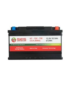 Batterie LiFePO4 liquide SES 12,8V 50Ah 52,5Ah 672Wh pour automobile, 3000 cycles, puce intégrée, stockage d'énergie, 0~60°C, 6KG, 200x240x540mm - Product Image 2