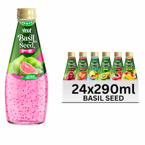 Guava Basil Seed Drink 290ml, OEM ODM Private Label, Sugar-Free, Chia Seeds Beverage Manufacturer - Product Image 1