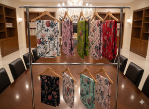 Tissu en popeline 100% coton, imprimé floral, Le Souvenirs, biologique, écologique, respirant, absorbant l'humidité, léger, tissé - Product Image 2