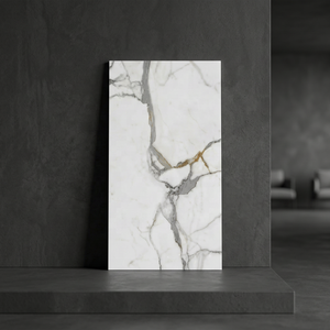 Baldosas de Porcelana Marvel Gold de 800x1600 mm con Aspecto de Mármol Pulido para Interiores, Acabado Brillante, Resistentes al Ácido y Antideslizantes - Product Image 3