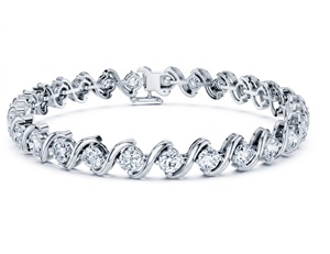 Pulsera de Diamantes Redondos con Corte Brillante, Clásica para Mujer, Diamantes Cultivados en Laboratorio - Product Image 3