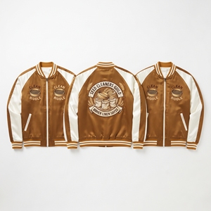 Wholesale B2B Supplier Navy Silver Satin Varsity Jacket Zip Up Custom Embroidered Nocturnal Dial Collective Baseball <b>Coat</b> - Product Image 5
