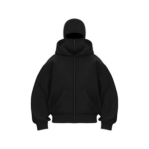Sudadera con Capucha Balaclava Extra Grande de Forro Polar 100% Algodón Grueso y Pesado, de Secado Rápido y Transpirable, Tejido de 300g, Personalizable, ¡Venta Caliente! - Product Image 2