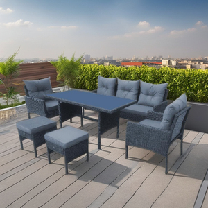 <span class=keywords><strong>Wicker</strong></span> đặt đồ nội thất ngoài trời giải trí ghế Bộ bàn <span class=keywords><strong>wicker</strong></span> đồ nội thất mây vườn - Product Image 1