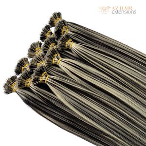 Venta al por mayor de extensiones de cabello virgen crudo, extensiones de cabello queratina Nano Tip grado 12A de alta calidad para mujeres de belleza - Product Image 3