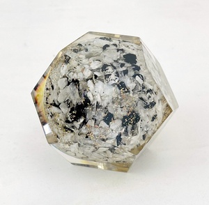 Cristal de Energía Orgónica, Cuarzo Arcoíris, Piedra Lunar con Rejilla con Diseño Floral, Decoración para el Hogar, Artículo Coleccionable, Exis Crystal Exports - Product Image 3