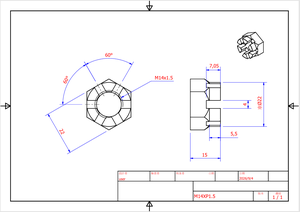 Vorderachse - Mit Mutter - SR500 - TX650 - TX750 - XS650 - XS850 - XS1100 - Product Image 6