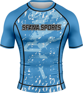 Rashguard léger à manches courtes pour homme avec compression pour le MMA, le grappling et les séances d'entraînement en salle de sport - Product Image 4