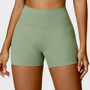 Ensemble de yoga sans couture pour femmes, soutien-gorge contrastant et short, leggings OEMODM taille haute en Spandex/Modal 220g - Product Image 4
