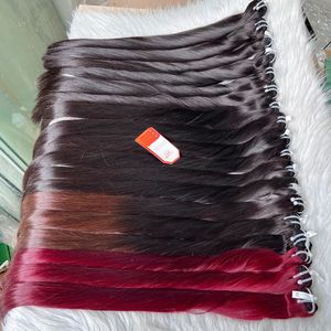 มัดผมเรมมี่ตรงจากเวียดนามผมดิบเบอร์กันดีสีธรรมชาตินุ่มลื่นบริการ ODM - Product Image 3