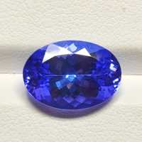 GEMFORTE INC Tanzanita Natural D'Block de 6.18 Quilates, 10x14mm, Corte Facetado Excelente, Forma Ovalada para Joyería de Oro, Colgante y Anillo