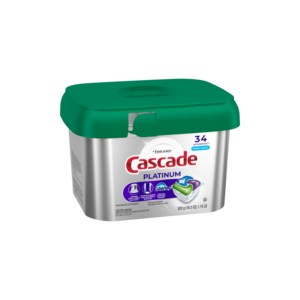 Capsules de détergent pour lave-vaisselle automatique Fresh Cascade Platinum Plus Formule 57 unités, puissance de nettoyage avancée - Product Image 1