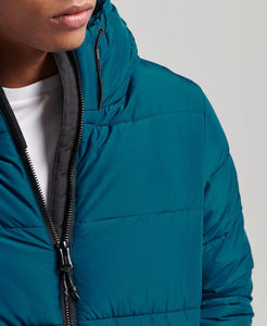 <b>Men</b> Classic Hooded Bubble <b>Jacket</b> Lightweight <b>Warm</b> Quilted Waterproof Breathable Casual Winter Full Zip Outdoor Regular Fit - Product Image 5