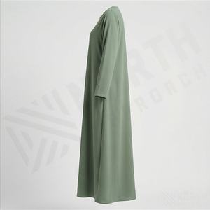 2025 OEM Kimono Abaya pour femmes musulmanes, en tissu polyester épais, doux et très extensible, col en V, manches longues, pour fêtes, Ramadan, mariages - Product Image 3
