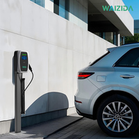 Cargador de Vehículos Eléctricos de Pared Tipo 2 de 22 kW y 32 A, Estándar Europeo, Estación de Carga de CA Montada en Pared para Uso Residencial