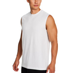 Camiseta de Jersey sin Mangas con Cuello Redondo para Hombre, con Estampado 'Let's Go Somewhere', Corte Regular, Diseño Informal, Tejido Transpirable - Product Image 1