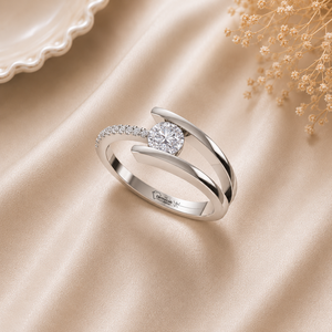Classy Round Cut Lab Grown Diamond <b>Ring</b> 925 Silver 9kt, 14kt, 18kt Gold Diamond <b>Rings</b> for Women's Engagement <b>Ring</b> - Product Image 1