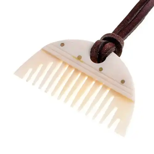 100% Natural Round Polished Bone <b>Hair</b> Comb Made of Buffalo Bone by FAIZA CRAFT - Product Image 6
