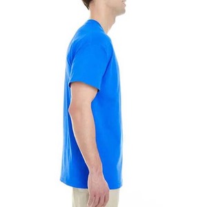 Camisetas de Hombre de Color Azul Claro, de Alta Calidad, Lisas, Extra Grandes, con Diseño de Logotipo Personalizado, de Algodón, de Manga Corta y Cuello Redondo - Product Image 2