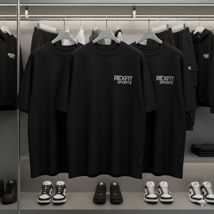 เสื้อยืดโอเวอร์ไซส์ผู้ชาย ปักโลโก้ด้วยคริสตัล ผ้าฝ้ายพรีเมียม สตรีทแวร์ แขนสั้น ระบายอากาศได้ดี คุณภาพสูง ทรงหลวม - Product Image 6