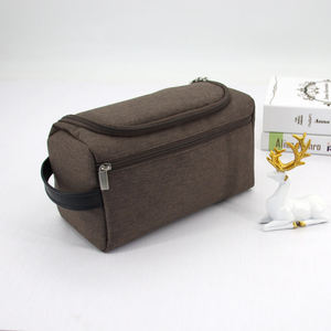 Nueva Bolsa de Aseo de Lona Verde para Hombre 2026, Bolsa de Viaje de Lona Lavada Personalizada para Hombre, Venta al Por Mayor - Product Image 3