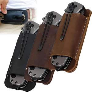 Étui universel pour couteau pliant tactique compact en cuir Jahangir Enterprise JE-LS-101, avec double couture, personnalisable ODM - Product Image 6