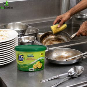 Pâte vaisselle 200g en pot, détergent puissant pour la vaisselle et le nettoyage des mains, parfum citron et aloe vera, pour cuisine |   Premium - Product Image 3