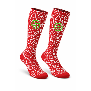 Chaussettes de tennis unisexes en coton OEM, chaussettes de sport personnalisées avec logo, chaussettes de sport en coton tricotées pour jeunes, techniques de tricot, chaussettes de sport mi-mollet. - Product Image 2