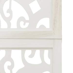 Separador de Habitaciones de 3 Paneles de Madera Maciza de Paulownia Blanca, Elegante Biombo y Separador - Product Image 6