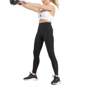 Legging de yoga pour femme, best-seller, taille haute, longueur intégrale, noir, sportif, sans couture, tricoté, extensible, respirant, séchage rapide - Product Image 2