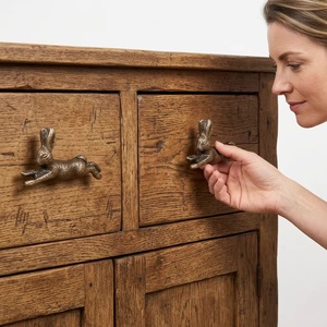 Poignée de meuble réglable en fonte Ba Leaping Rabbit, forme originale moderne, durable, pour tiroirs de cuisine et chambre - Product Image 2