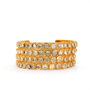 Stylish Gold Plated Crystal Stone <b>Bangles</b> <b>Set</b> Shimmering Crystal Work for Ethnic Wear 10575602PK_2.8 - Product Image 2