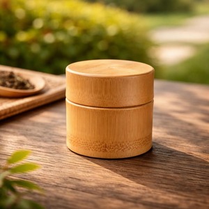 Juego de Recipientes de Bambú para Almacenamiento de Alimentos con Tapa, Frascos Ecológicos para Cocina, Ideales para Té, Café, Azúcar, Almacenamiento en Despensa, de la India - Product Image 2