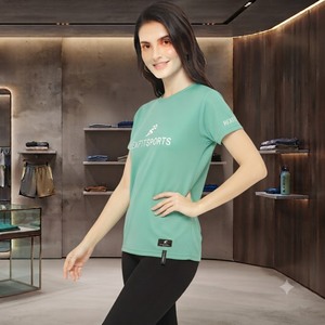 T-shirt d'entraînement pour femme REXFITSPORTS 2026, logo personnalisé, vêtements de sport respirants, t-shirt de course pour femme, marque privée - Product Image 6