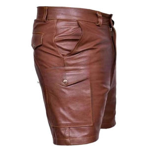 Pantalones Cortos de Cuero para Hombre de Primera Calidad, 100% Cuero, Ropa de Invierno, Nuevo Diseño, Última Moda - Product Image 5