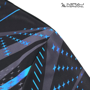 เสื้อยืดพิมพ์ลายสปอร์ตสั่งทำขายส่ง ลายพิมพ์นามธรรมสีน้ำเงินเข้มและสีดำทันสมัย เนื้อผ้าระบายอากาศ แห้งเร็ว แบบซับลิเมชั่น - Product Image 5