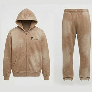 Conjunto Deportivo Informal con Capucha para Invierno, Cómodo, Sólido, Resistente a la Decoloración del Sol, Elegante, Transpirable, 100% Algodón, Ecológico y Ligero - Product Image 3
