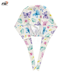 Custom Logo 100% Cotton Surgical Hat With Ponytail <b>Nurse</b> Women Scrub Cap Satin Lined For Doctor Medical Bouffant Scrub Caps - Product Image 3