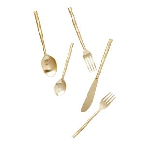 Juego de Cubiertos de Lujo Hechos a Mano en Oro y Plata, Mango de Acero Inoxidable de Alta Calidad, Duradero, Elegante y Sostenible para Hotel - Product Image 4