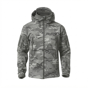 Veste de randonnée d'hiver pour homme, imperméable, coupe-vent, respirante, à capuche zippée, en softshell - Product Image 6