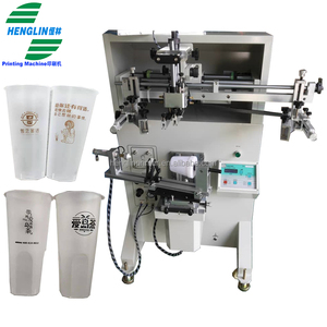 Beverage Cup/Mug Semi Auto Screen Printing Machine , Pneumatic Silk Screen Printer Bottle Printing Machine